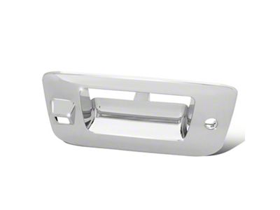 Tailgate Handle Cover with Keyhole and Backup Camera Opening; Chrome (07-13 Sierra 1500)