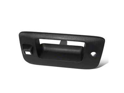 Tailgate Handle Cover with Keyhole and Backup Camera Opening; Textured Black (07-13 Sierra 1500)