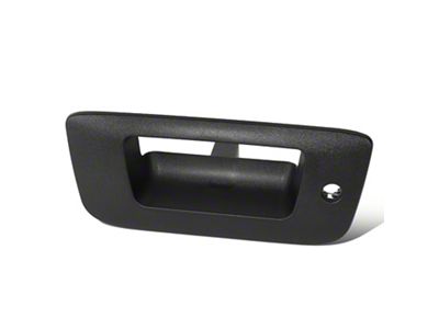 Tailgate Handle Cover with Keyhole; Textured Black (07-13 Sierra 1500)