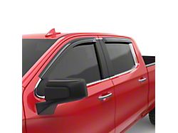 EGR Tape-On Window Visors; Front and Rear; Dark Smoke (19-25 Sierra 1500 Crew Cab)