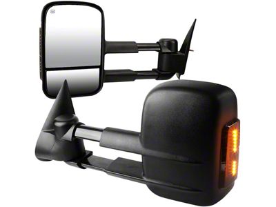 Towing Mirror; Powered; Heated; Smoked Signal; Black; Pair (03-06 Sierra 1500)