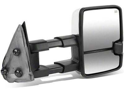 Towing Mirror; Powered; Heated; Smoked Amber LED Signal; Chrome; Right (99-02 Sierra 1500)