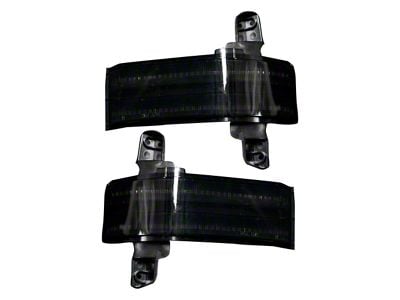 Towing Side Mirror Lenses with Scanning Amber Turn Signals; Smoked (14-18 Sierra 1500)