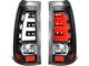 Tube LED Tail Lights; Black Housing; Clear Lens (99-03 Sierra 1500 Fleetside)