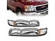 Turn Signal Bumper Lights with Amber Corners; Chrome (99-06 Sierra 1500, Excluding C3 & Denali)