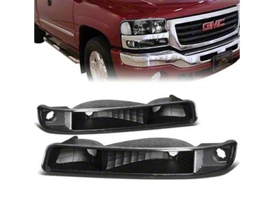 Turn Signal Bumper Lights; Black (99-06 Sierra 1500, Excluding C3 & Denali)