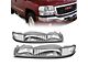 Turn Signal Bumper Lights with Clear Corners; Chrome (99-06 Sierra 1500, Excluding C3 & Denali)