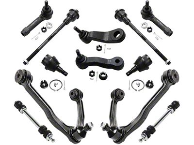 Front Upper Control Arms with Ball Joints, Sway Bar Links, Tie Rods, Idler Arm and 4-Groove Pitman Arm (99-06 4WD Sierra 1500; 04-06 2WD Sierra 1500 w/ Front Torsion Bar)