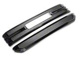 Chrome Delete Upper Grille Overlay; Gloss Black (16-18 Sierra 1500 Base, SLE)