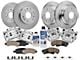 Vented 6-Lug Brake Rotor, Pad, Caliper, Brake Fluid and Cleaner Kit; Front and Rear (07-13 Sierra 1500 w/ Rear Disc Brakes)