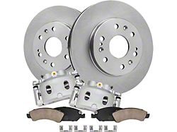 Vented 6-Lug Brake Rotor, Pad and Caliper Kit; Front (07-18 Sierra 1500)