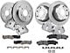 Vented 6-Lug Brake Rotor, Pad and Caliper Kit; Front and Rear (99-02 Sierra 1500 w/ Single Piston Rear Calipers)