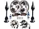 Vented 6-Lug Brake Rotor, Pad, CV Axles, Wheel Hub Assemblies, Brake Fluid and Cleaner Kit; Front (07-13 4WD Sierra 1500)