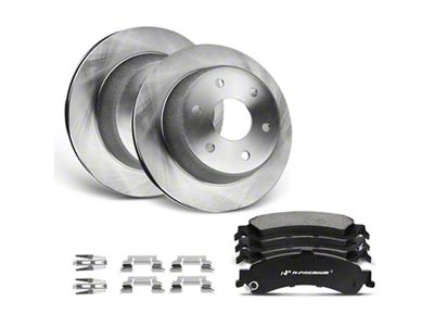 Vented 6-Lug Brake Rotor and Pad Kit; Rear (01-06 Sierra 1500 w/ Dual Piston Rear Calipers)