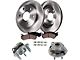 Vented 6-Lug Brake Rotor, Pad and Wheel Assemblies Kit; Front (07-13 4WD Sierra 1500)