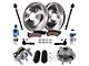 Vented 6-Lug Brake Rotor, Pad, Wheel Hub Assemblies, Brake Fluid, Cleaner and Tie Rod Kit; Front (07-13 4WD Sierra 1500 w/ Rear Disc Brakes)