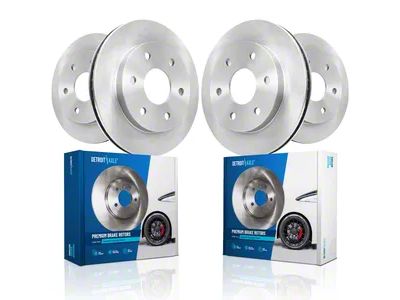 Vented 6-Lug Rotors; Front and Rear (99-06 Sierra 1500 w/ Single Piston Rear Calipers)