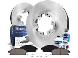 Vented and Slotted 6-Lug Brake Rotor, Pad and Caliper Kit; Rear (07-13 Sierra 1500 w/ Rear Disc Brakes)