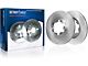 Vented and Slotted 6-Lug Brake Rotor, Pad and Caliper Kit; Rear (07-13 Sierra 1500 w/ Rear Disc Brakes)