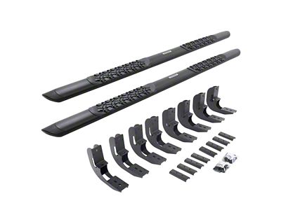 Go Rhino V-Series V3 Running Boards; Textured Black (19-24 Sierra 1500 Double Cab)