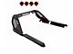 Vigor Roll Bar with 7-Inch Red Round LED Lights; Black (07-24 Sierra 1500)