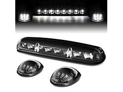 White LED Cab Lights; Black (02-06 Sierra 1500)