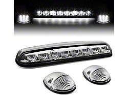 White LED Roof Cab Lights; Chrome (02-06 Sierra 1500)