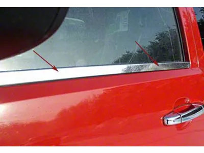 Window Sill Trim; Polished (07-13 Sierra 1500 Regular Cab)