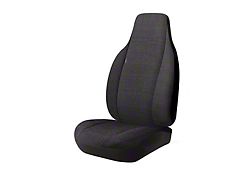 Fia Wrangler Solid Series Front Seat Covers; Black (19-25 Sierra 1500 w/ Bucket Seats)