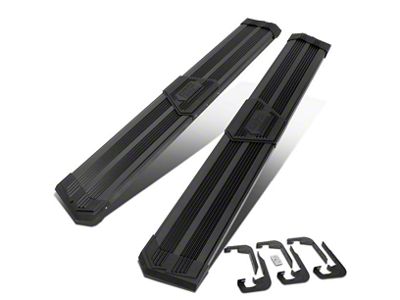 10-Inch Flat Step Bar Running Boards; Black (07-19 Sierra 2500 HD Extended/Double Cab)