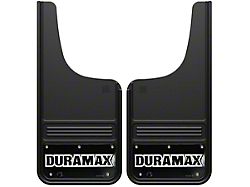 12-Inch x 26-Inch Mud Flaps with Duramax Logo; Front or Rear (Universal; Some Adaptation May Be Required)