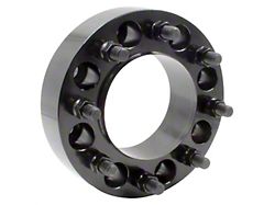 2-Inch Steel Hubcentric 8-Lug Wheel Spacers; Black (07-10 Sierra 2500 HD)