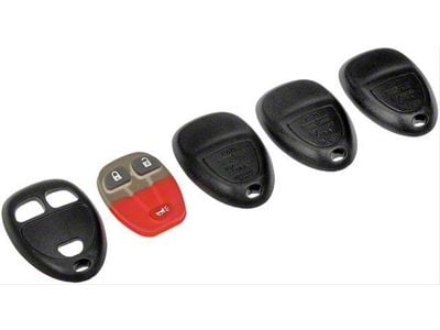 3-Button Keyless Remote Case; Black (07-13 Sierra 2500 HD)