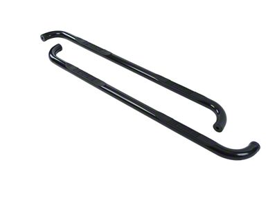 Go Rhino 3-Inch 4000 Series Cab Length Side Step Bars; Black (07-14 Sierra 2500 HD Crew Cab)