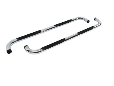 Go Rhino 3-Inch 4000 Series Cab Length Side Step Bars; Polished (07-14 Sierra 2500 HD Extended Cab)