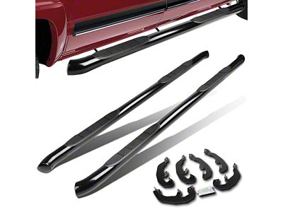 3-Inch Nerf Side Step Bars; Black (20-25 Sierra 2500 HD Crew Cab)