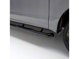 3-Inch Stainless Round Side Step Bars; Black (20-24 Sierra 2500 HD Crew Cab)