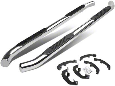 3-Inch Straight Nerf Side Step Bars; Stainless Steel (20-25 Sierra 2500 HD Crew Cab)