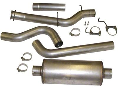 4-Inch Aluminized Single Exhaust System with HVS Welded Muffer; Side Exit (11-19 6.0L Sierra 2500 HD)