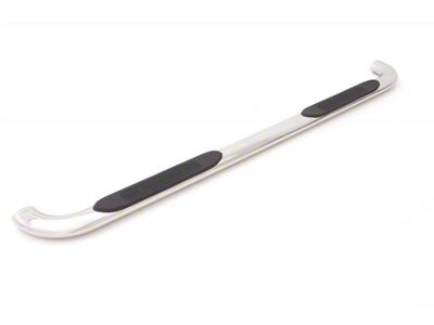 4-Inch Oval Bent Nerf Side Step Bars; Polished Stainless (20-24 Sierra 2500 HD Crew Cab)