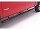 4-Inch Oval Straight Nerf Side Step Bars; Black (20-24 Sierra 2500 HD Crew Cab)