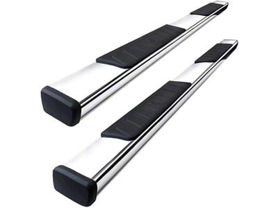 4-Inch Riser Side Step Bars; Stainless Steel (07-19 Sierra 2500 HD Extended/Double Cab)