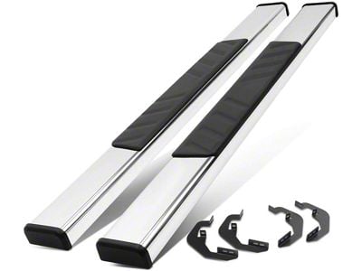 4.75-Inch Running Boards; Stainless Steel (07-19 Sierra 2500 HD Regular Cab)