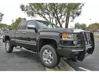 4X Series 4-Inch Oval Side Step Bars; Rocker Mount; Black (07-19 Sierra 2500 HD Extended/Double Cab)