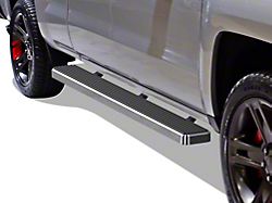 5-Inch iStep Running Boards; Hairline Silver (07-19 Sierra 2500 HD Extended/Double Cab)