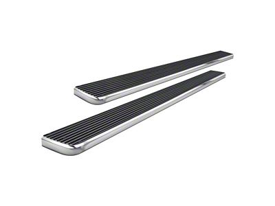 5-Inch iStep Wheel-to-Wheel Running Boards; Hairline Silver (20-24 Sierra 2500 HD Double Cab w/ 6.90-Foot Standard Box)