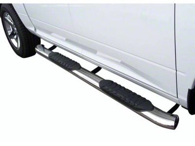 5-Inch Premium Oval Side Step Bars; Stainless Steel (20-24 Sierra 2500 HD Double Cab)