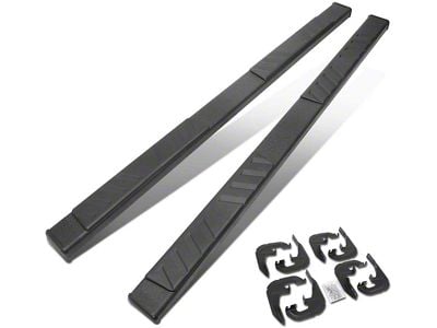 5-Inch Running Boards; Black (20-24 Sierra 2500 HD Crew Cab)