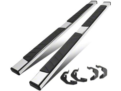 5-Inch Running Boards; Stainless Steel (07-19 Sierra 2500 HD Extended/Double Cab)