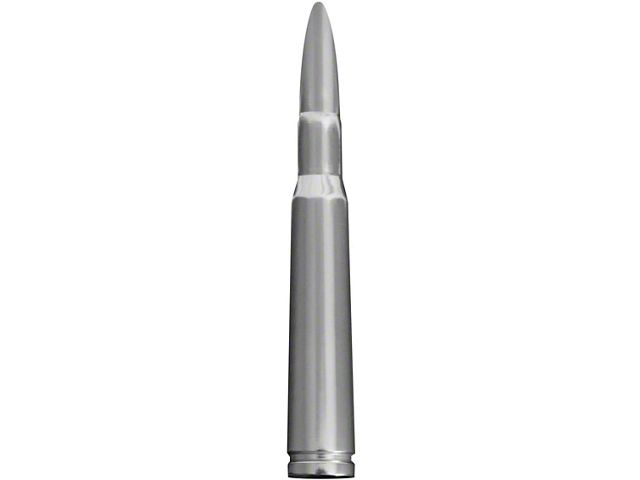 50 Cal Bullet Antenna; 5-Inch; Brushed Aluminum (Universal; Some Adaptation May Be Required)